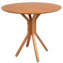 Ver imagem 1 de Mesa de Jantar Redonda Madeira Maciça Nairobi Marrom/Nozes