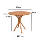 Ver imagem 2 de Mesa de Jantar Redonda Madeira Maciça Nairobi