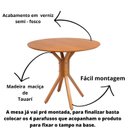 Ver imagem 3 de Mesa de Jantar Redonda Madeira Maciça Nairobi Marrom/Nozes