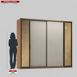 Guarda Roupa Casal com Reflecta 4 Portas 4 Gavetas Laredo - 9