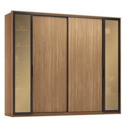 Guarda Roupa Casal com Reflecta 4 Portas 4 Gavetas Laredo - 5