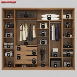 Guarda Roupa Casal com Reflecta 4 Portas 4 Gavetas Laredo - 7