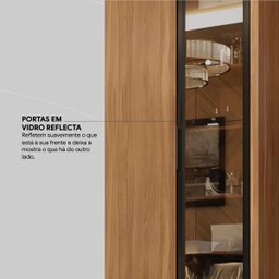 Guarda Roupa Casal com Reflecta 4 Portas 4 Gavetas Laredo - 10