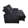 Sofá Retrátil e Reclinável Bom Pastor Hilton 3 Lugares 2,05m - Preto Veludo Bp - 3