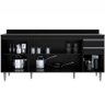 Balcão Gabinete para Cozinha com Tampo 180cm Moss M05 Preto - Inoviza - 3