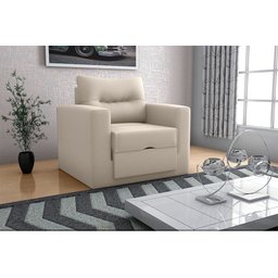 Poltrona Cama Soraia Super Confortável para Sala e Recepção:bege - 3