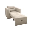 Ver imagem 4 de Poltrona Cama Soraia Super Confortável para Sala e Recepção:bege