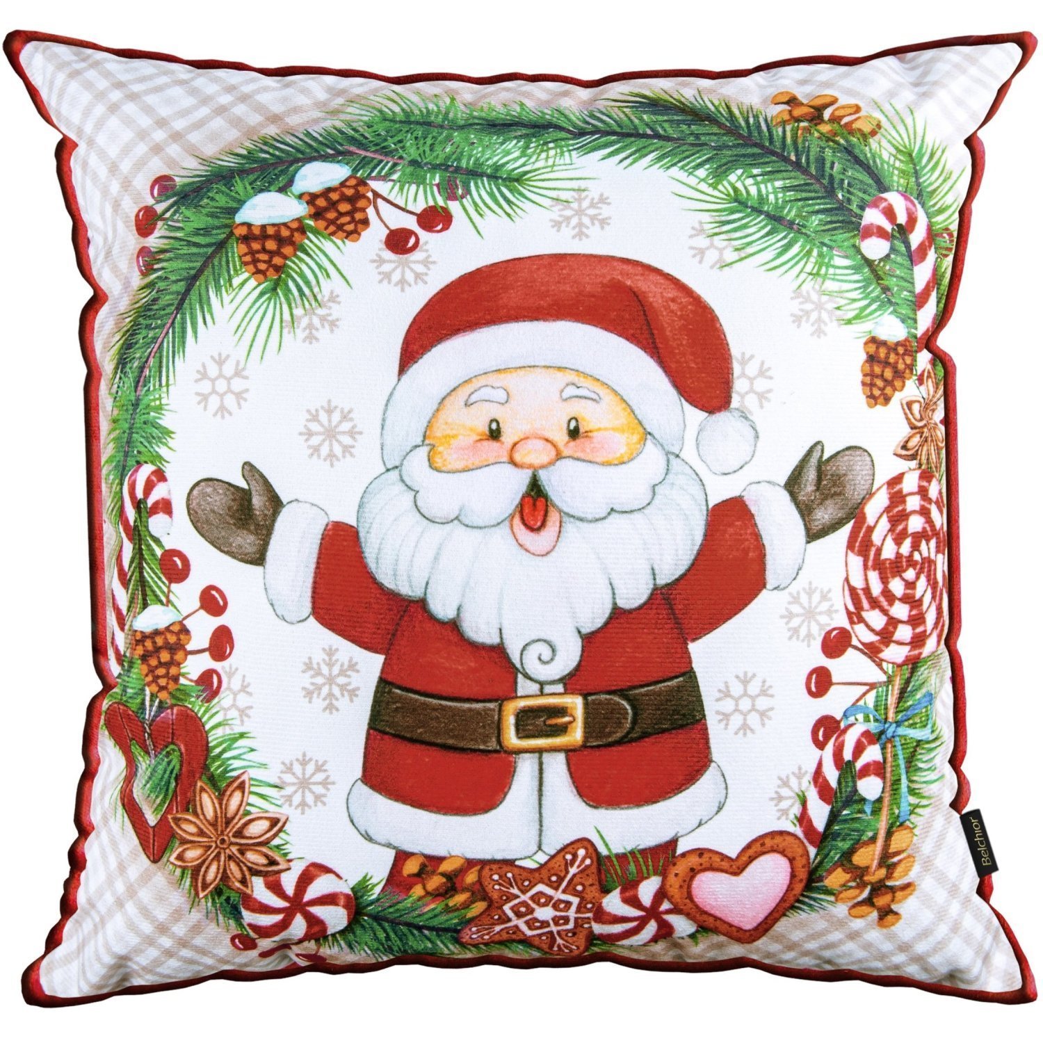 Almofada Natalina Papai Noel - LU CRAFTS HOME & DECOR