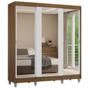 Ver imagem 3 de Guarda-Roupa Casal com Pés 3 Portas de Correr de Espelho Reno Madesa