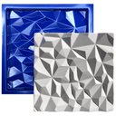 Ver imagem 1 de Forma 3D Gesso e Cimento ABS 1mm - Diamante 30x30 cm