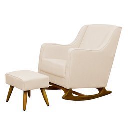 Poltrona/cadeira Aquila Balanço +puff Tc183 Decor Loppes Poltrona Amamentacão Balanço Decorativa Qua - 2