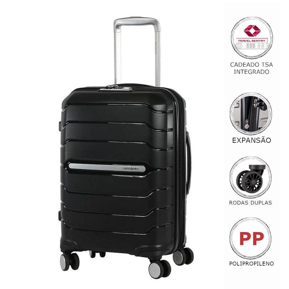 Mala de Bordo Pequena Expansível Polipropileno Samsonite Octolite ...