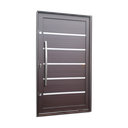 Ver imagem 1 de Porta Pivotante Alumínio Lamb.Premium c/Pux.e.Elite Marrom Corten 216x130 Brimak