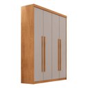Ver imagem 2 de Guarda-Roupa Solteiro 100% MDF com 4 Portas e 2 Gavetas Multimóveis CR35517 Madeirado/Off White