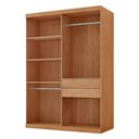 Ver imagem 5 de Guarda-Roupa Solteiro 100% MDF com 4 Portas e 2 Gavetas Multimóveis CR35517 Madeirado/Off White