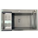 Ver imagem 3 de Cuba Gourmet Quadrada Aço Inox Escovada 78x45cm Preta com Acessórios - Cub-014 - Stillus Home Cuba G