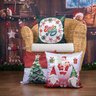 Capa para Almofada Natalina 43x43cm Papai Noel, Gnomos e Presentes Belchior Uniq - 2