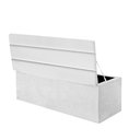 Ver imagem 2 de Kit Painel Cabeceira E Calçadeira Baú 140cm Casal Branco