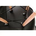 Ver imagem 6 de Conjunto de Mesa de Jantar Eames Eiffel Redonda 110cm Tampo de Madeira Preto com 4 Cadeiras Pretas