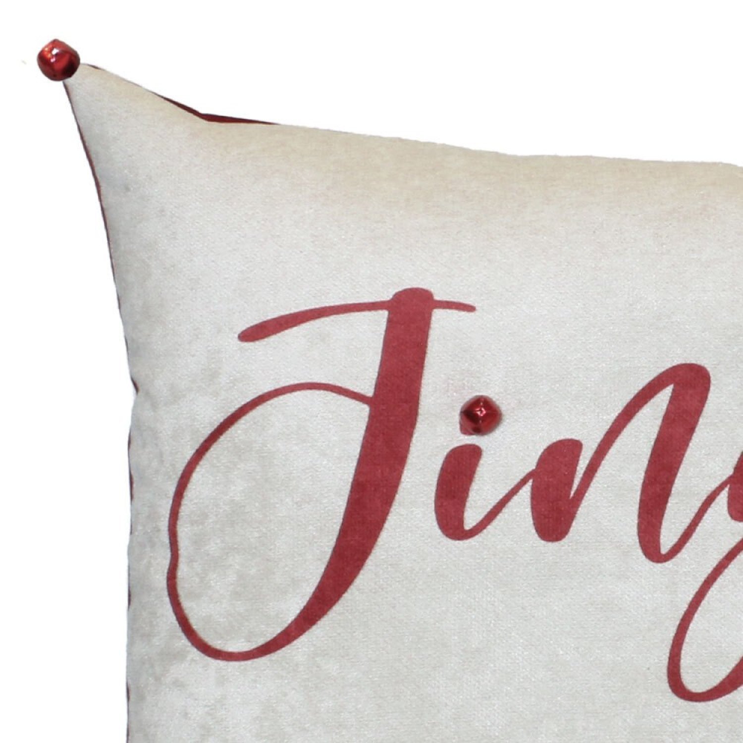 Capa para Almofada Natalina Jingle Bells com Guizo 43x43cm Belchior Uniq - 2