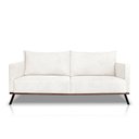Ver imagem 6 de Sofá Living 2 Lugares com Pés de Ferro Almofadas Soltas 200cm Saiph Bouclê Off White