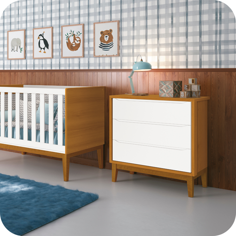 Cômoda Infantil 3 Gavetas Savana Classic