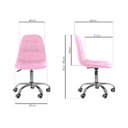 Ver mais imagens de Kit 04 Cadeiras Office Eiffel Botonê Ajustável Base Giratória - Rosa + E-book