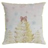 Capa para Almofada Natalina ÁRvore de Natal com Arabescos e Cordonê 43x43cm Belchior Uniq - 1