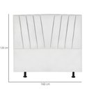 Ver imagem 3 de Cabeceira Estofada Cama Casal Queen Size 160 Cm Ariel Corino Branco