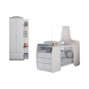 Ver imagem 2 de Berço Cômoda com Guarda-roupa 2 Portas 1 Gaveta Multimóveis Mp4347 Branco/colorido