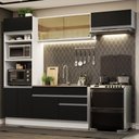 Ver imagem 1 de Armário de Cozinha Completa 270cm Branco Preto Glamy Madesa 11
