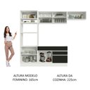 Ver imagem 6 de Armário de Cozinha Completa 270cm Branco Preto Glamy Madesa 11