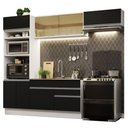 Ver imagem 3 de Armário de Cozinha Completa 270cm Branco Preto Glamy Madesa 11