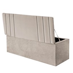 Calçadeira Baú Recamier King 190CM Grécia Courino Bege - D A DECOR - 2