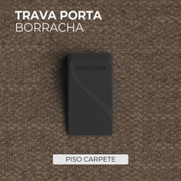 Trava Porta De Piso Comfortdoor Calço Para Porta De Borracha Preto - 7