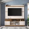 Painel e Bancada para Tv até 75" Columbus L01 - Doce Sonho Móveis Cor Off White/freijó - 1