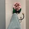 Cabide 2 Ganchos Rosas de Ferro - Suporte Duplo:rosa - 6