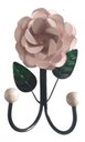 Ver imagem 1 de Cabide 2 Ganchos Rosas de Ferro - Suporte Duplo:rosa