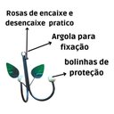 Ver imagem 5 de Cabide 2 Ganchos Rosas de Ferro - Suporte Duplo:rosa