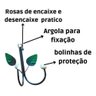 Cabide 2 Ganchos Rosas de Ferro - Suporte Duplo:rosa - 5