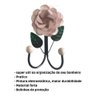 Cabide 2 Ganchos Rosas de Ferro - Suporte Duplo:rosa - 4