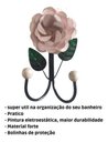Ver imagem 4 de Cabide 2 Ganchos Rosas de Ferro - Suporte Duplo:rosa