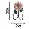 Cabide 2 Ganchos Rosas de Ferro - Suporte Duplo:rosa - 3