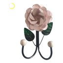 Ver imagem 2 de Cabide 2 Ganchos Rosas de Ferro - Suporte Duplo:rosa