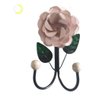Cabide 2 Ganchos Rosas de Ferro - Suporte Duplo:rosa - 2