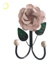 Ver imagem 2 de Cabide 2 Ganchos Rosas de Ferro - Suporte Duplo:rosa
