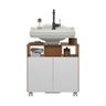 Gabinete para Pia Oasis Encaixe no Banheiro com 2 Portas Branco Canela - 2