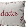 Capa para Almofada Natalina Felicidades com Bordado 35x55cm Belchior Uniq - 2