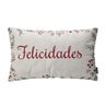 Capa para Almofada Natalina Felicidades com Bordado 35x55cm Belchior Uniq - 1