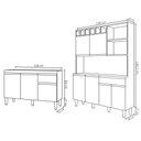 Ver imagem 4 de Cozinha Compacta Alice e Balcão Gabinete Com Pia Tatiane 120cm Cinza - AJL Móveis
